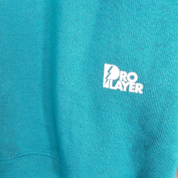 VTG Miami Dolphins Pro Player Sweatshirt XL Teal Crewneck 1996 NFL Football - Picture 9 of 9